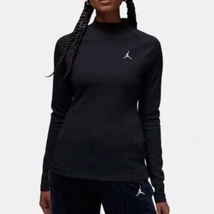 Jordan Ribbed Fitted Long Sleeve Top